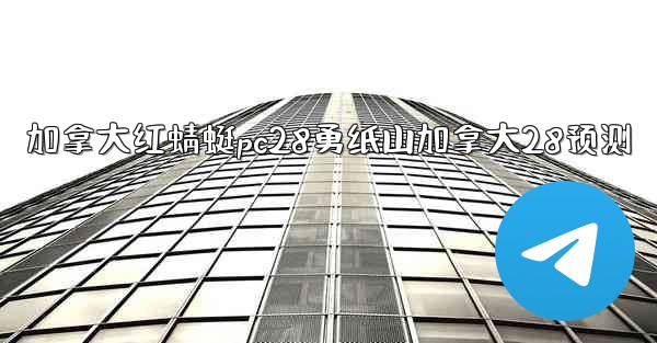 加拿大红蜻蜓pc28勇纸山加拿大28预测
