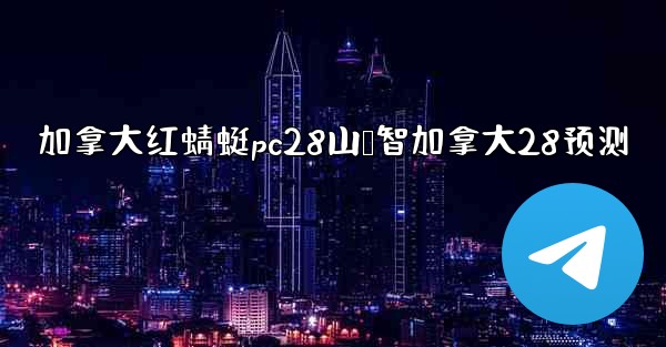 加拿大红蜻蜓pc28山鸭智加拿大28预测