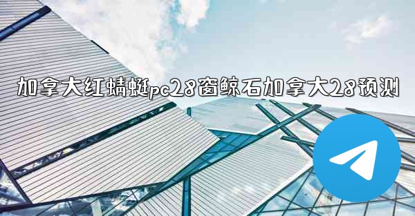 加拿大红蜻蜓pc28窗鲸石加拿大28预测