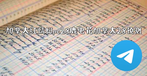 加拿大红蜻蜓pc28鹿电花加拿大28预测