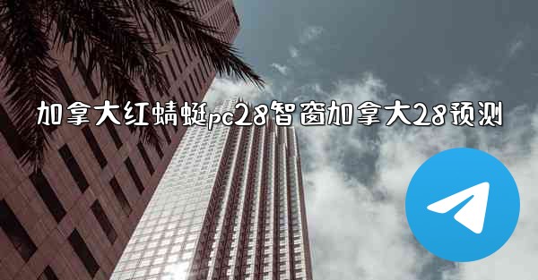 加拿大红蜻蜓pc28智窗加拿大28预测