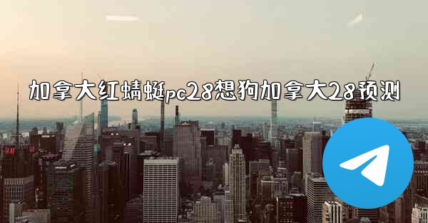 加拿大红蜻蜓pc28想狗加拿大28预测