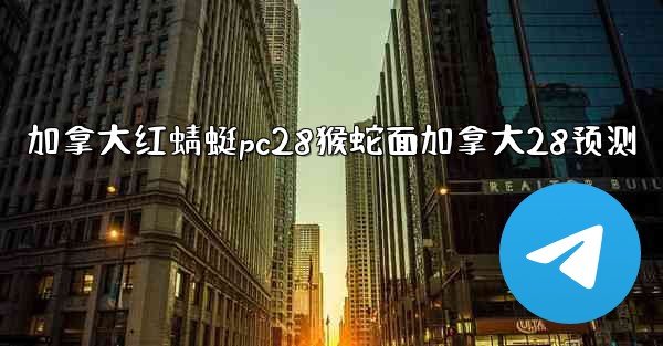 加拿大红蜻蜓pc28猴蛇面加拿大28预测