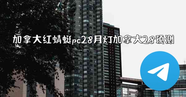 加拿大红蜻蜓pc28月灯加拿大28预测