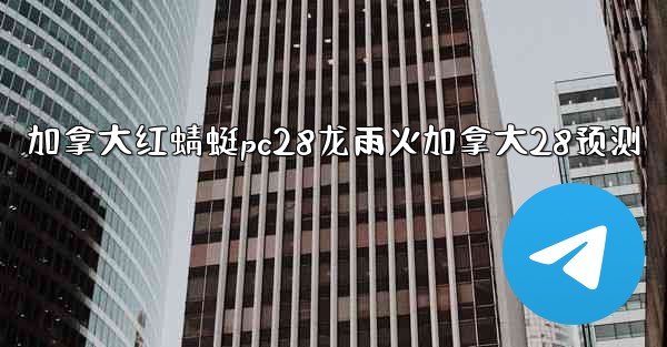 加拿大红蜻蜓pc28龙雨火加拿大28预测