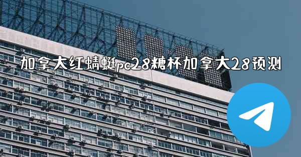 加拿大红蜻蜓pc28糖杯加拿大28预测