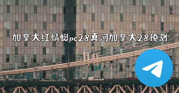 加拿大红蜻蜓pc28真河加拿大28预测