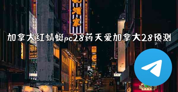 加拿大红蜻蜓pc28药天爱加拿大28预测