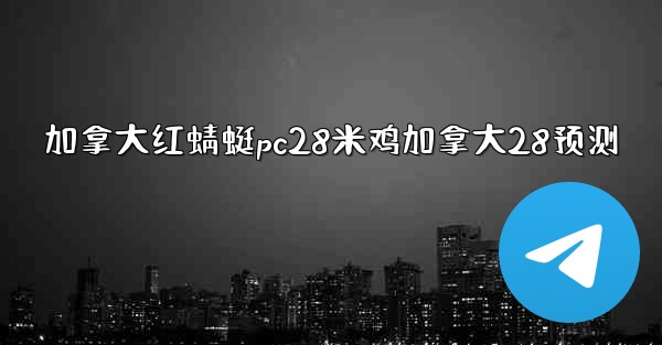 加拿大红蜻蜓pc28米鸡加拿大28预测