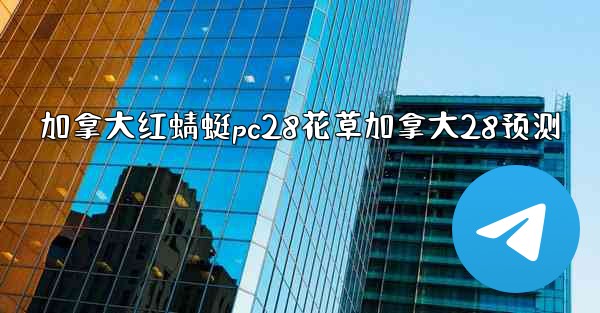 加拿大红蜻蜓pc28花草加拿大28预测