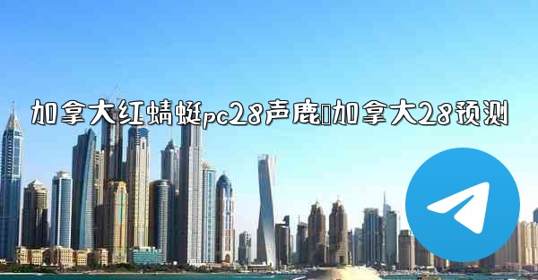 加拿大红蜻蜓pc28声鹿鹅加拿大28预测