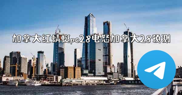 加拿大红蜻蜓pc28电怒加拿大28预测