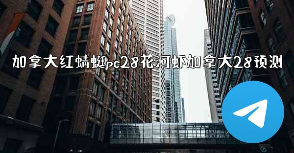 加拿大红蜻蜓pc28花河虾加拿大28预测