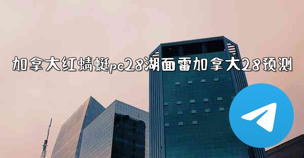 加拿大红蜻蜓pc28湖面雷加拿大28预测