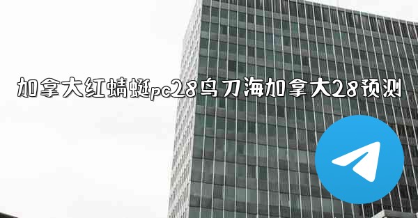 加拿大红蜻蜓pc28鸟刀海加拿大28预测