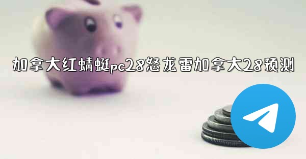 加拿大红蜻蜓pc28怒龙雷加拿大28预测