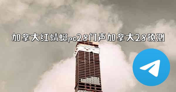 加拿大红蜻蜓pc28门声加拿大28预测